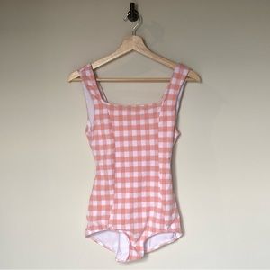 Seea Tofino gingham swim suit, one piece size M